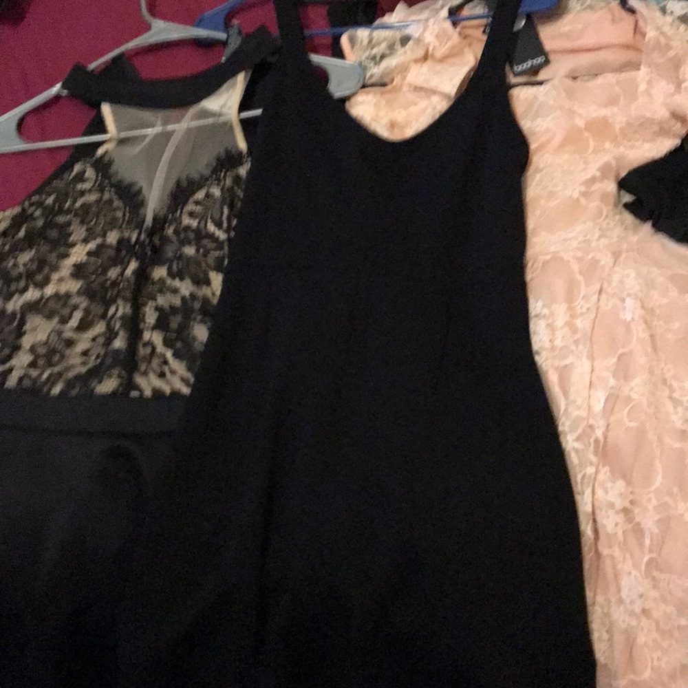 Black dress pinches at waist